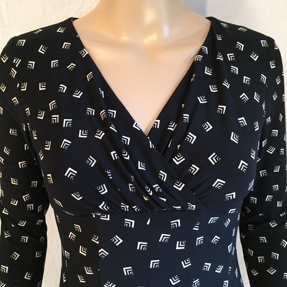 Ralph Lauren Black and White 3/4 slv. dress - Picture 3 of 5